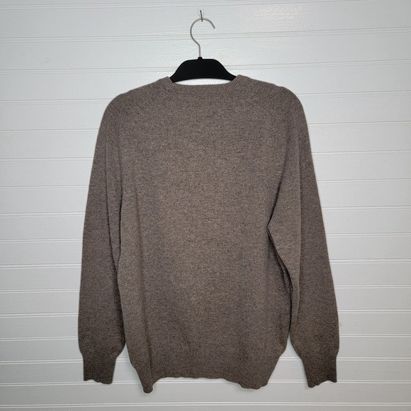 Joseph Turner Size Large 100% Lambswool Sweater Preppy Quiet Luxury FLAW - Picture 3 of 11